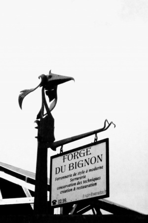 Enseigne monumentale fer forgé